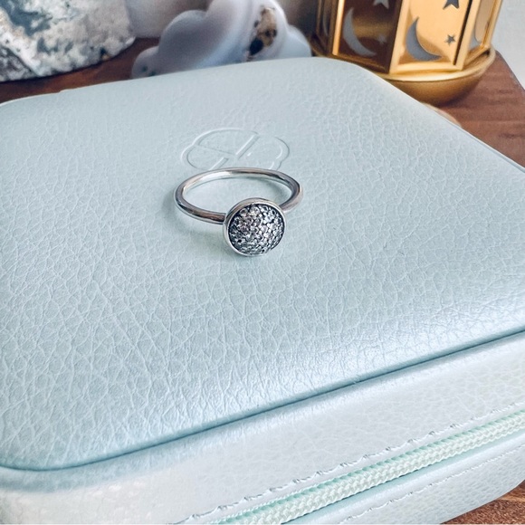 Retired Pandora Droplet Ring Sterling Silver Size 6 - Picture 4 of 6